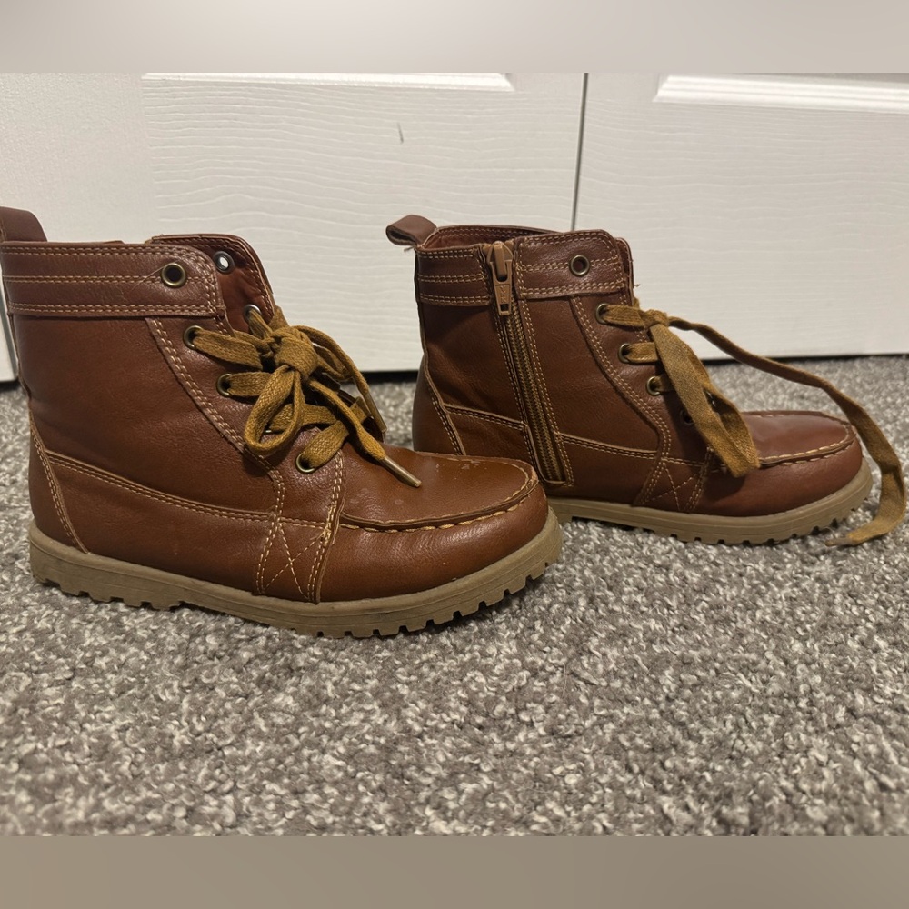 Kids Brown Leather Boots